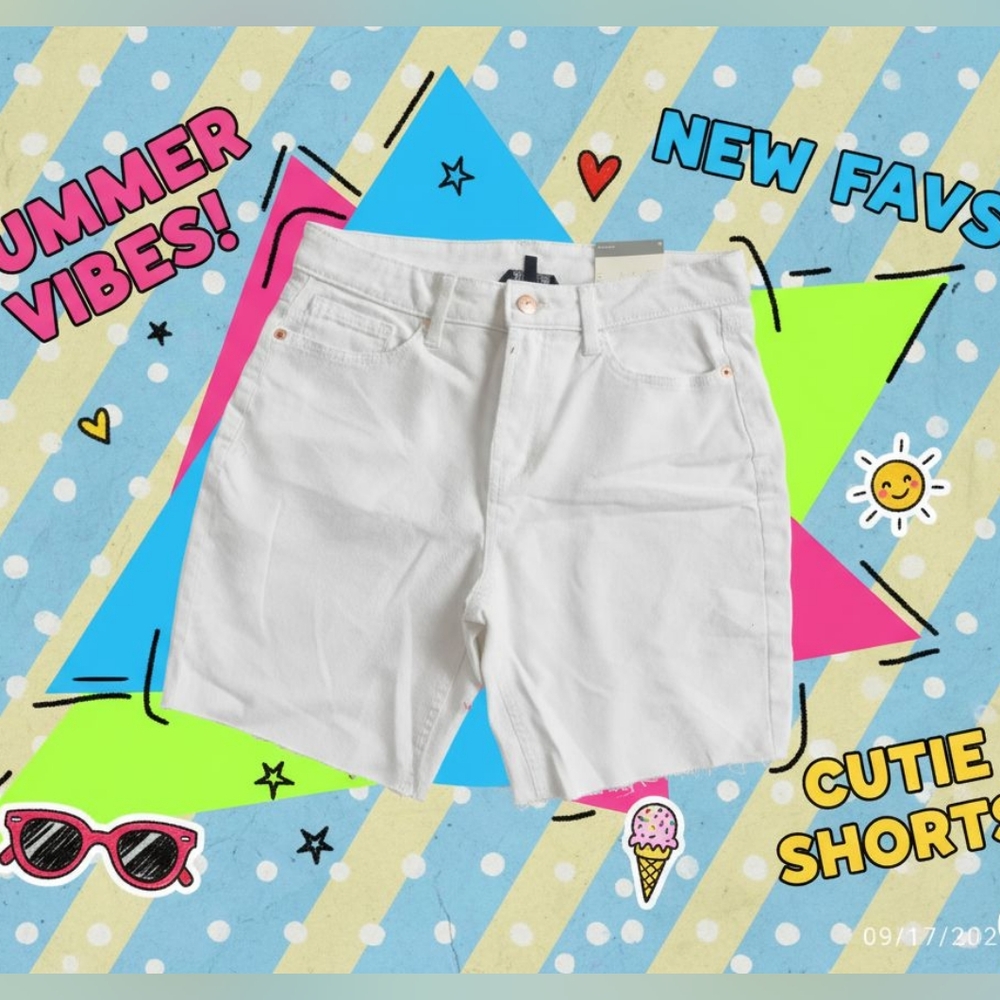 George White Jean Shorts for Women